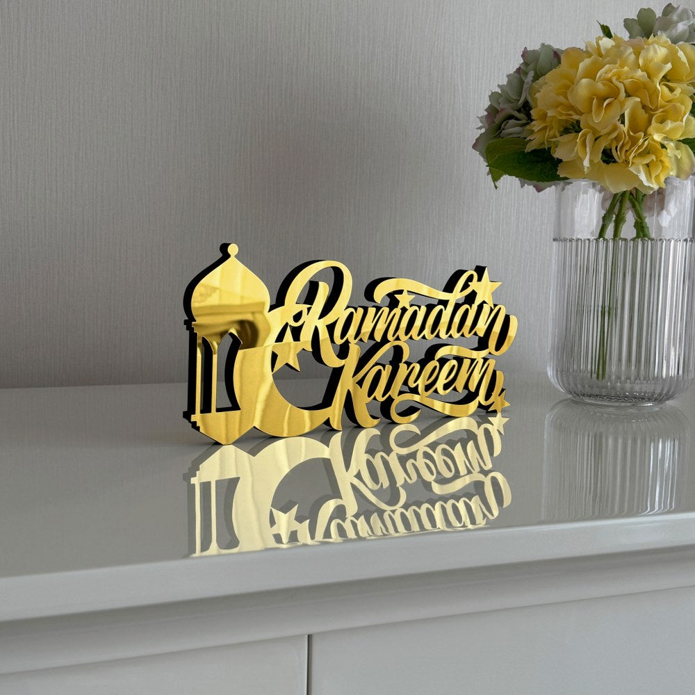 Ramadan Kareem English Calligraphy Islamic Gift Table Art