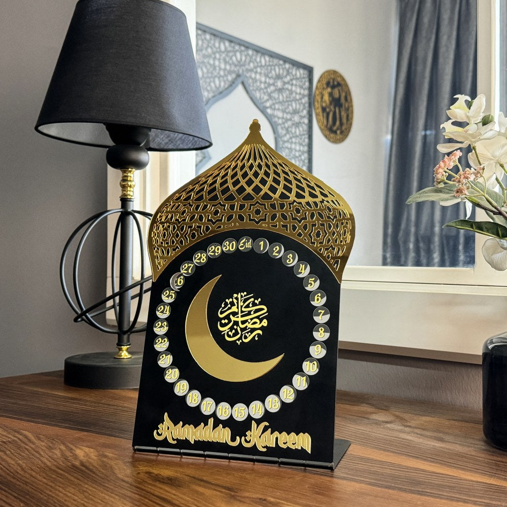 Ramadan Calendar Metal Ramadan Table Decor with Magnet - Islamic Gift