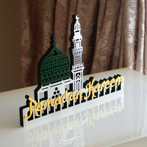 Ramadan Kareem Masjid-An Nabawi Wooden Islamic Gift Table Decor