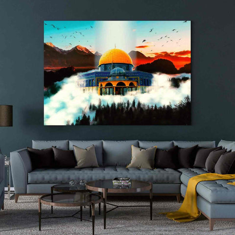 Canvas Print Islamic Wall Art Masjid Al Aqsa (The Dome of the Rock)