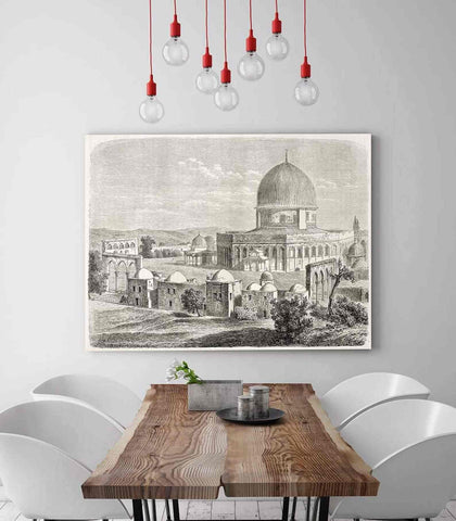 Canvas Printing Islamic Wall Art Masjid Al Aqsa - The Dome of the Rock