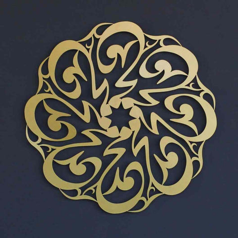 Prophet Muhammad (PBUH) Names Metal Islamic Wall Art