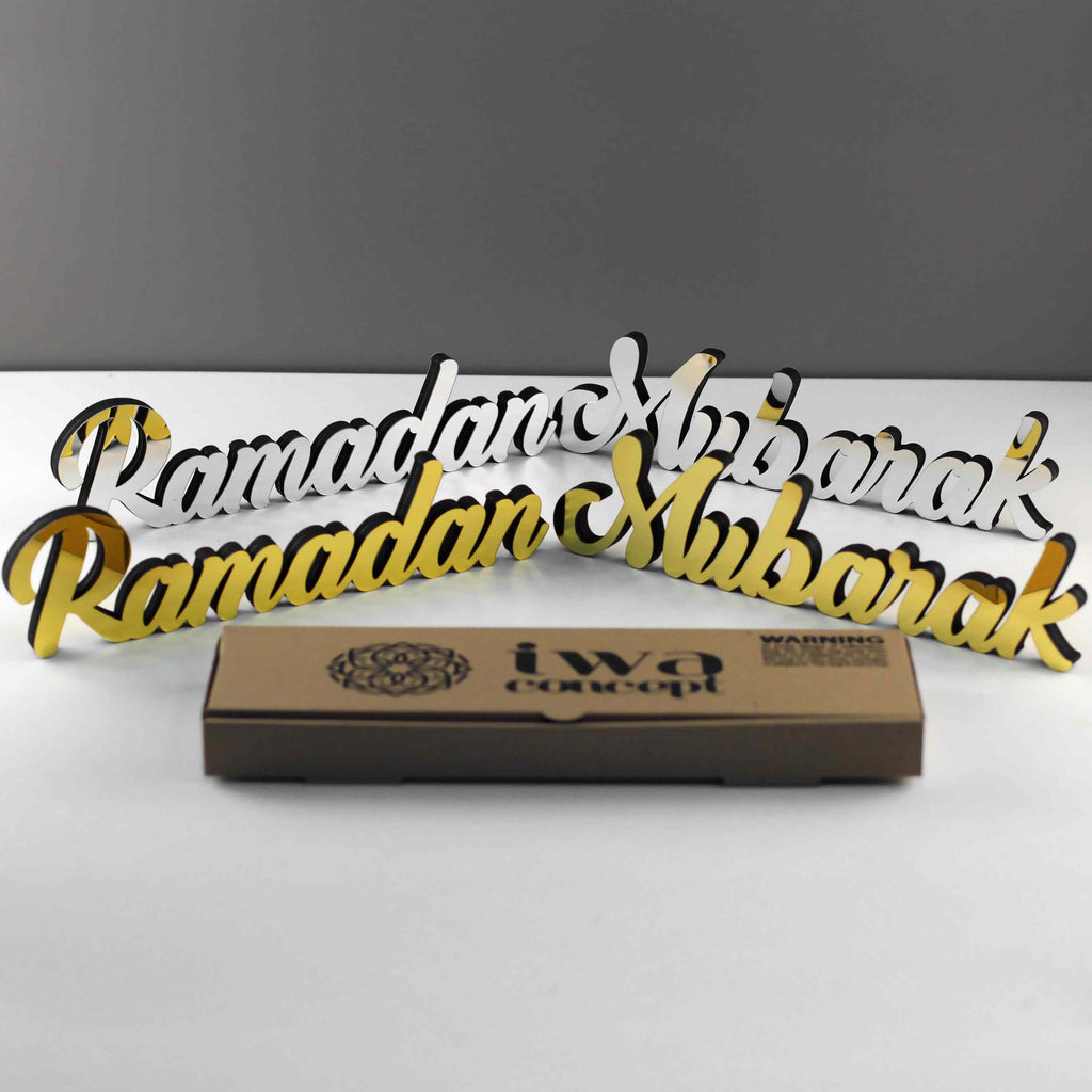 Ramadan Mubarak & Eid Mubarak Islamic Table Decor - Islamic Gift