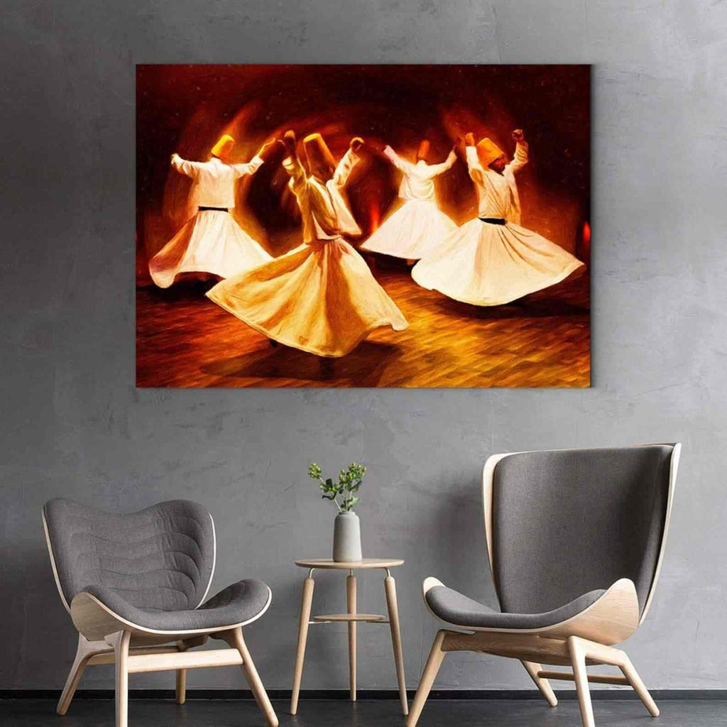 Canvas Printing Whirling Dervish - Islamic Gift Wall Art