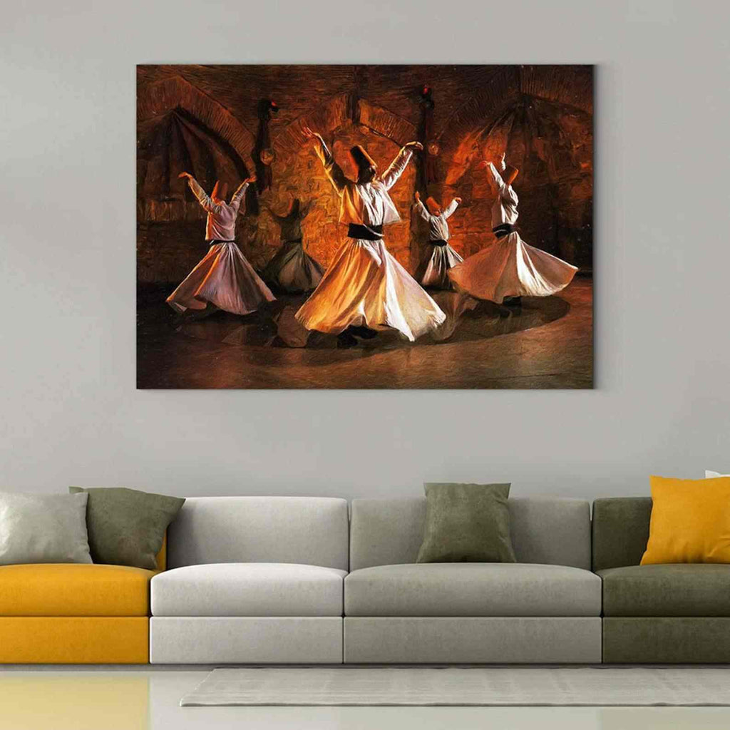 Whirling Dervish - Islamic Wall Art Modern Canvas Printing