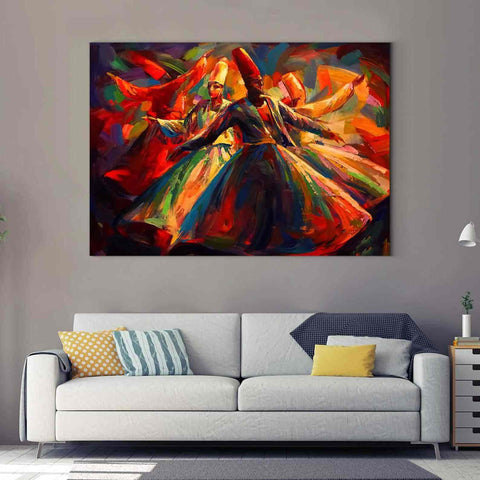 Islamic Wall Art Whirling Dervish - Islamic Canvas Printing