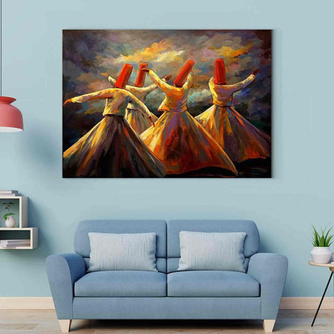 Whirling Dervish - Islamic Canvas Printing Islamic Wall Art