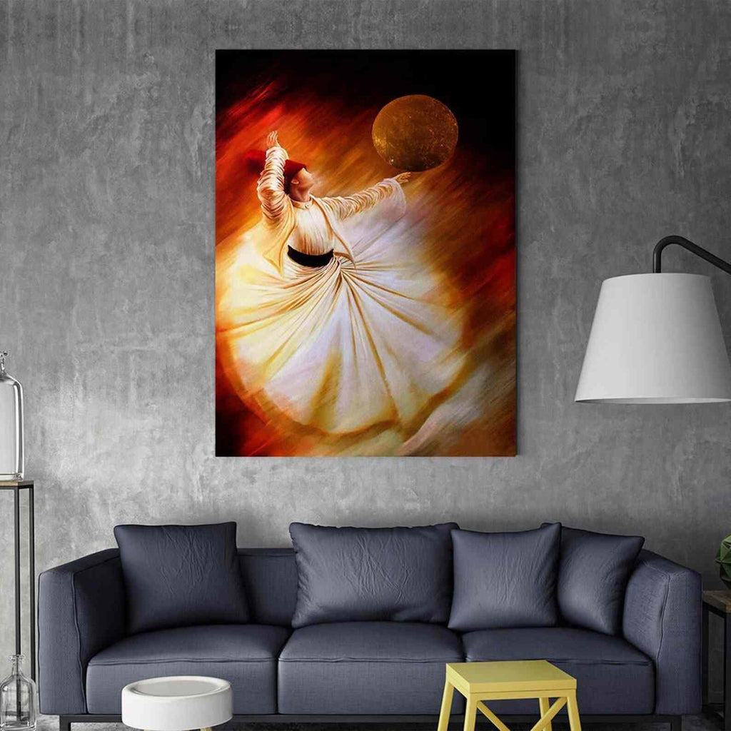 Whirling Dervish - Islamic Gift Canvas Modern Printing