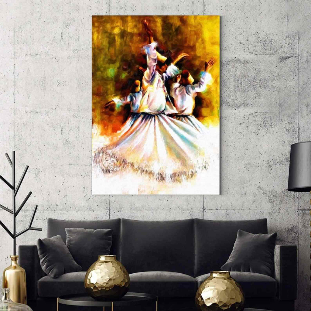 Canvas Decor Whirling Dervish - Islamic Wall Art Canvas Printing