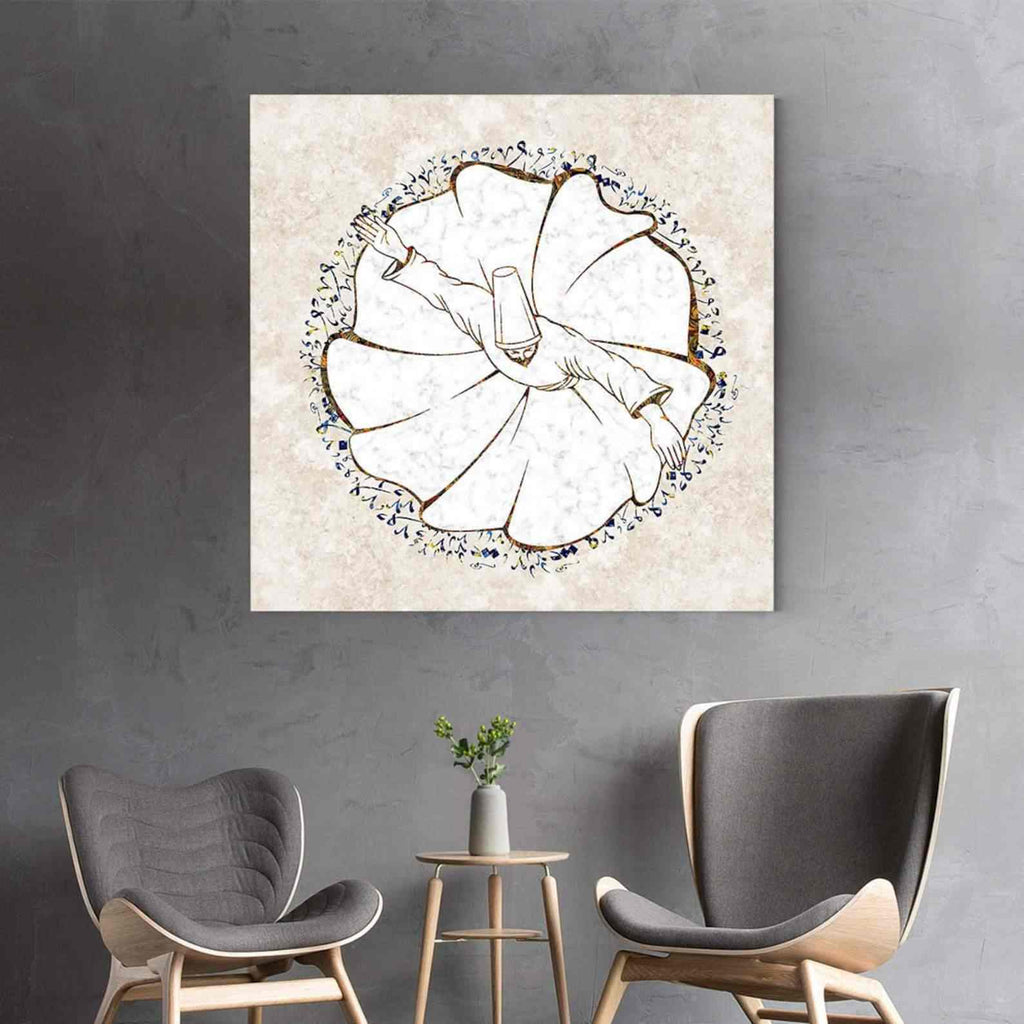 Whirling Dervish - Islamic Wall Decor Canvas Printing